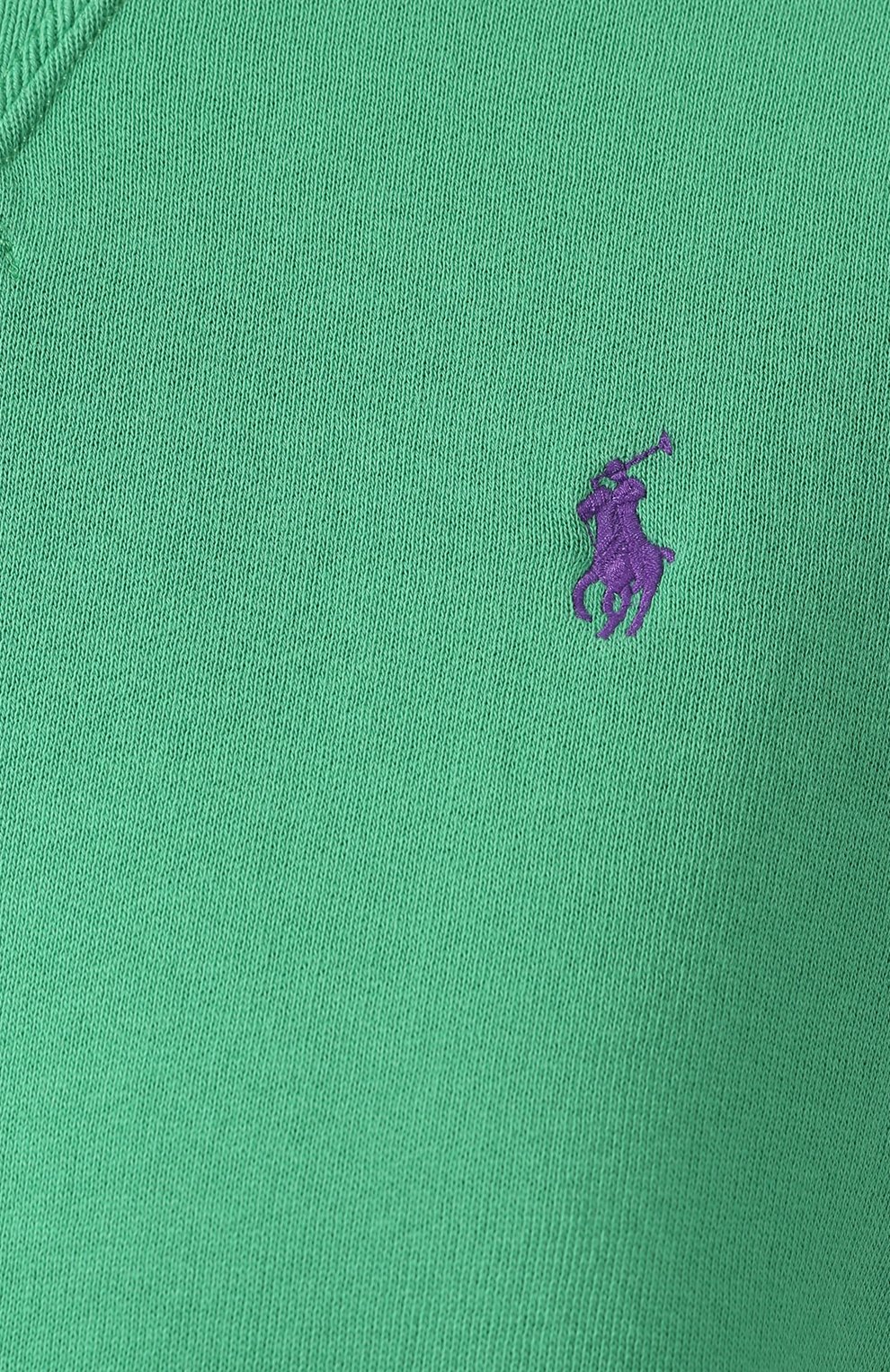 Хлопковый свитшот POLO RALPH LAUREN зеленого цвета по цене 11800 руб., арт. 211704751, фото 5 Хлопковый свитшот POLO RALPH LAUREN, арт. 211704751, фото 5