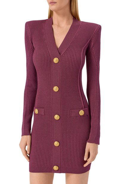 Платье из вискозы BALMAIN, арт. FF0R8033/KJ15, фото 3