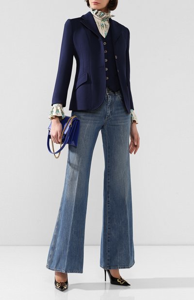 Жакет GUCCI синего цвета по цене 230400 руб., арт. 582469/Z798C, фото 2 Жакет GUCCI, арт. 582469/Z798C, фото 2