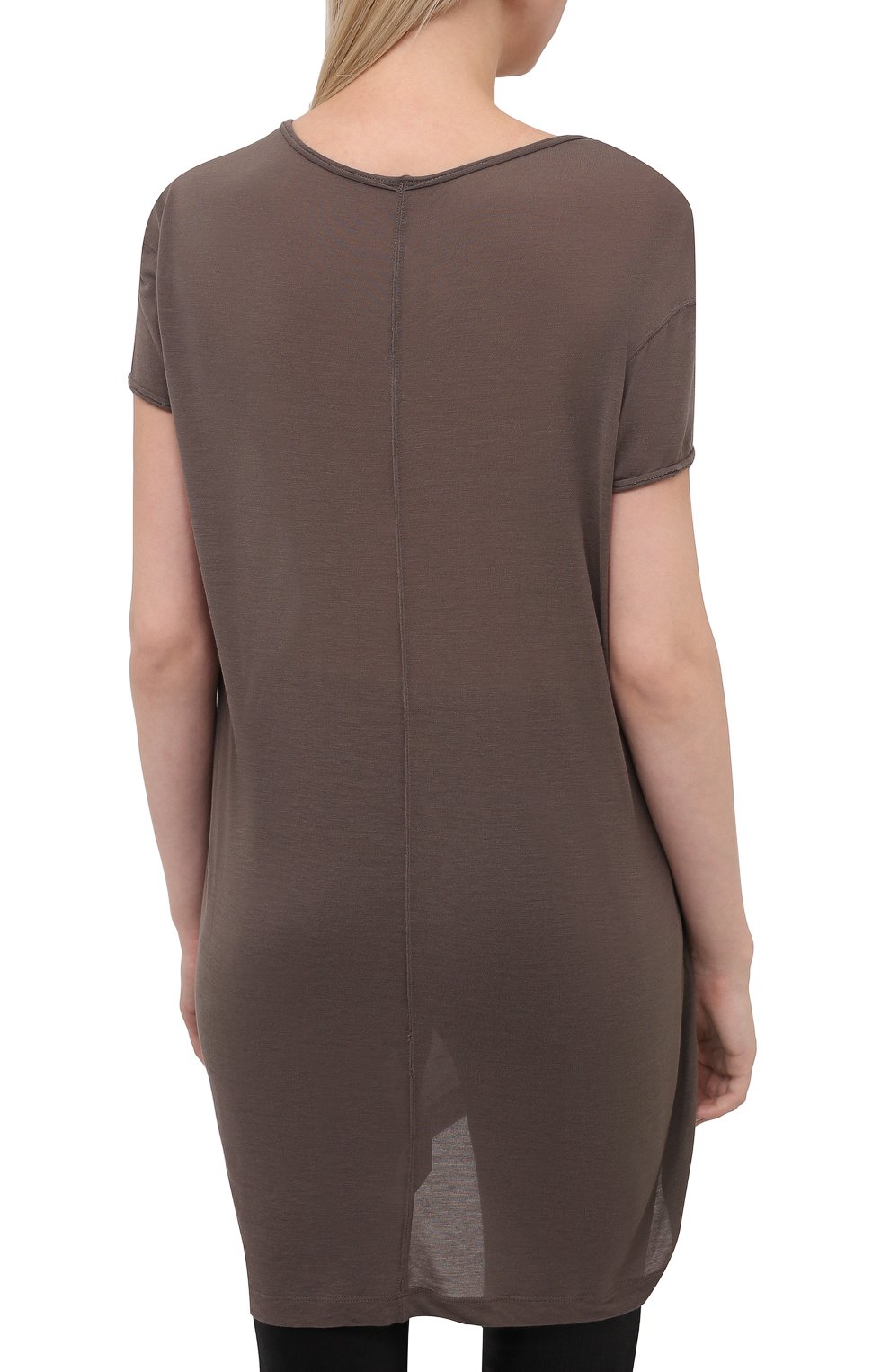 Футболка из вискозы и шелка RICK OWENS, арт. RP02A7206/JS, фото 4