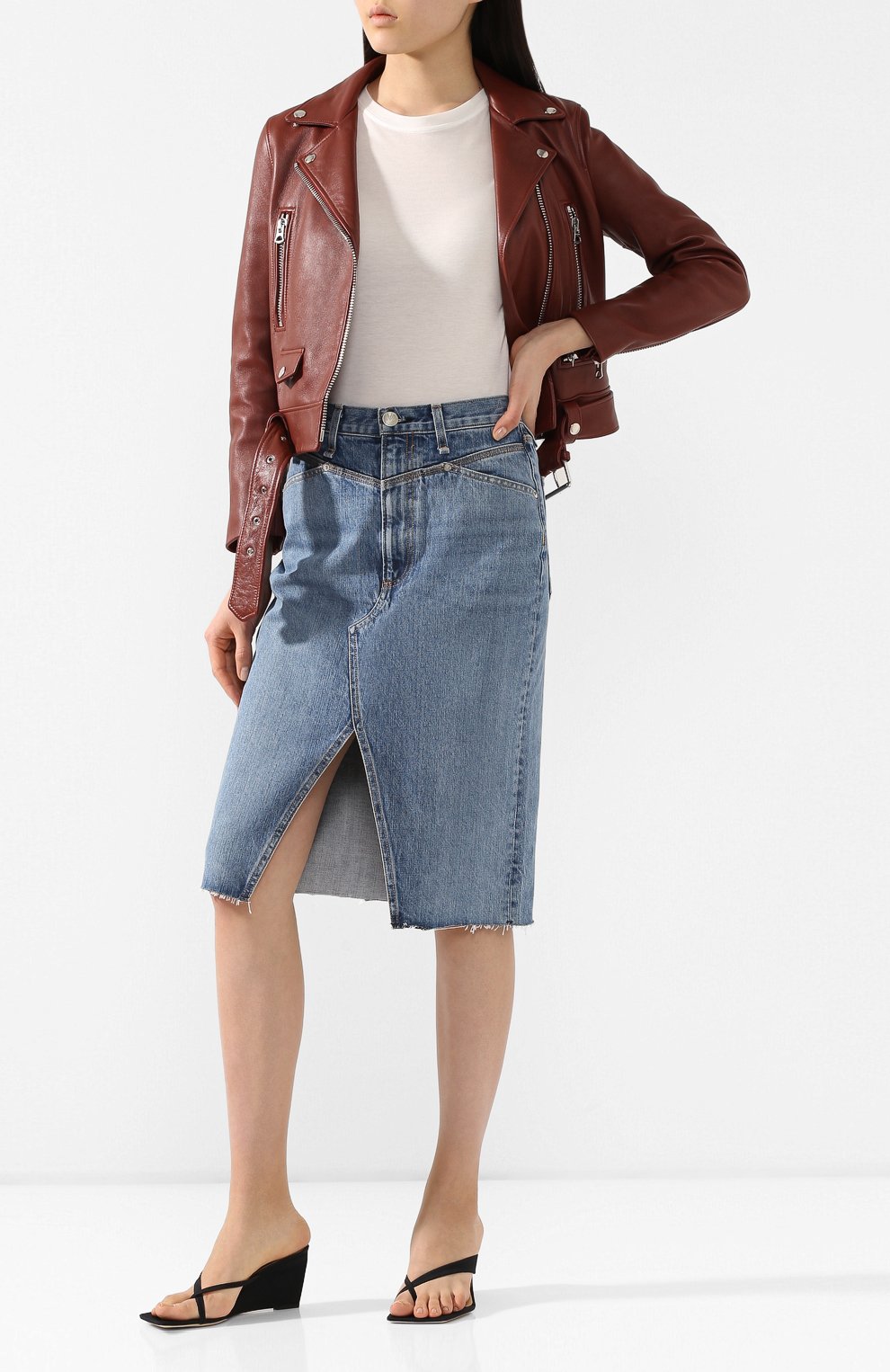 Джинсовая юбка RAG AND BONE, арт. WDD19H1B06S6JD, фото 2