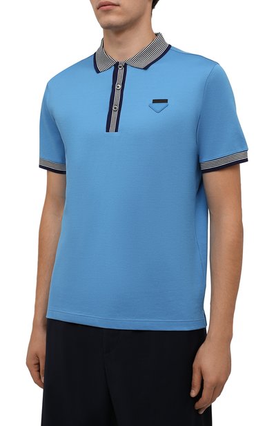 Хлопковое поло PRADA, арт. UJN766-1ZP5-F0013-212, фото 3