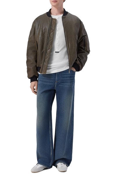 Мужская хлопковый лонгслив-хенли DOLCE & GABBANA, арт. G8PG8T/G7P3J