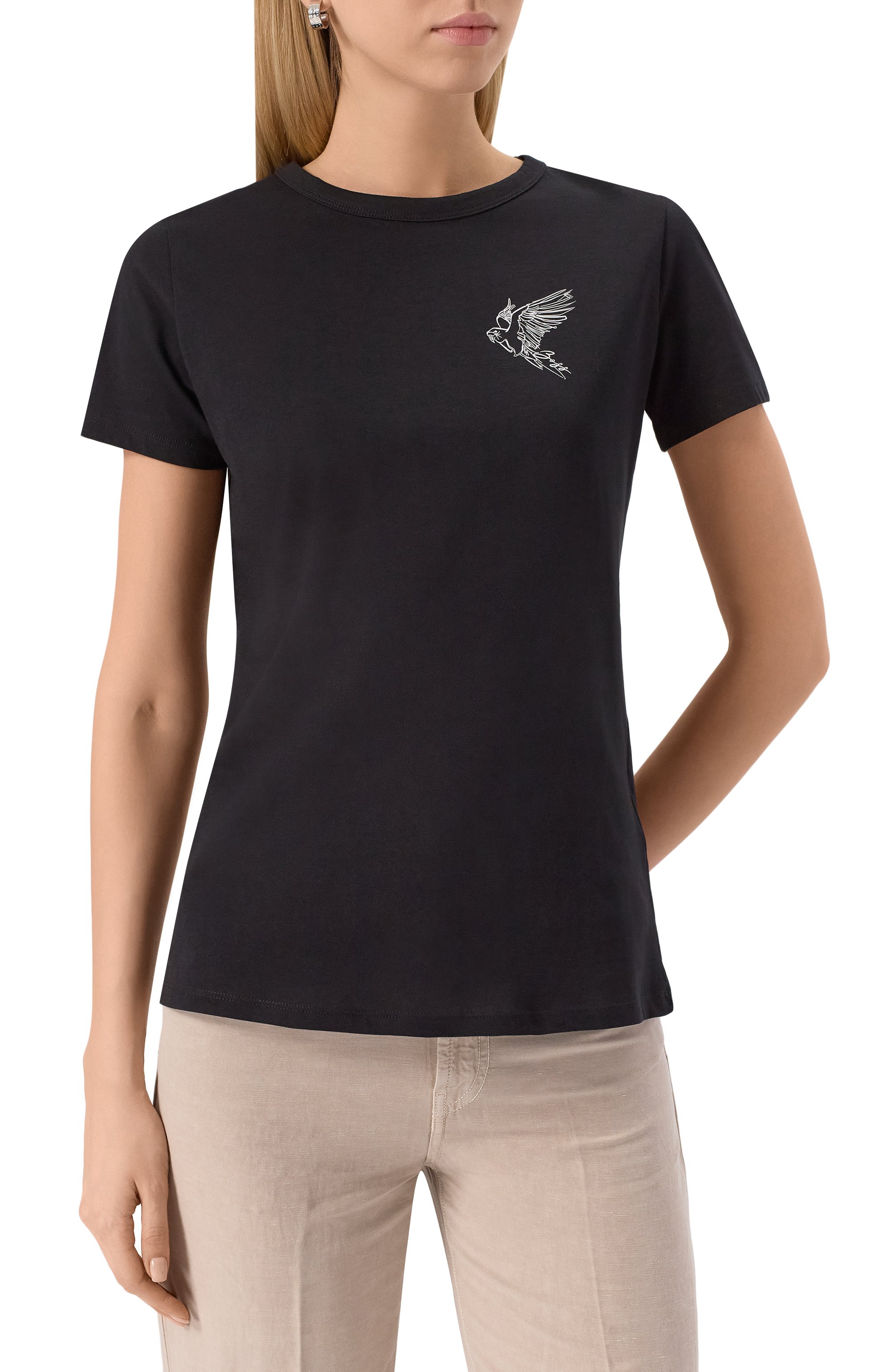 Хлопковая футболка BOSS ORANGE, арт. 50540260, фото 3