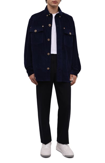 Вельветовая куртка-рубашка VERSACE темно-синего цвета по цене 143000 руб., арт. 1004062/1A02939, фото 2 Вельветовая куртка-рубашка VERSACE, арт. 1004062/1A02939, фото 2