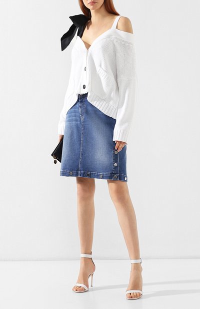 Джинсовая юбка 7 FOR ALL MANKIND синего цвета по цене 29950 руб., арт. JSLQR84CFX, фото 2 Джинсовая юбка 7 FOR ALL MANKIND, арт. JSLQR84CFX, фото 2