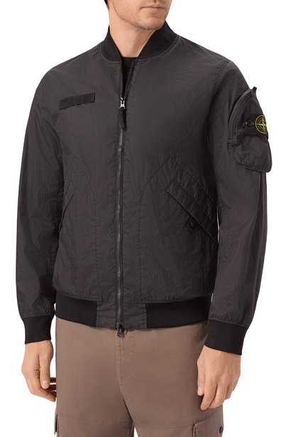 Бомбер STONE ISLAND черного цвета по цене 99500 руб., арт. K1S154100004/S0A21, фото 3 Бомбер STONE ISLAND, арт. K1S154100004/S0A21, фото 3