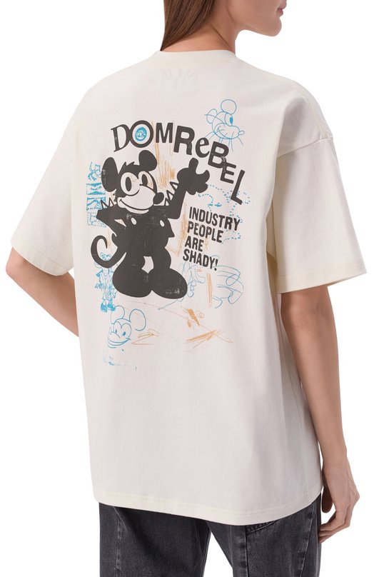 Хлопковая футболка DOMREBEL SHADY/T-SHIRT Белый  SHADY/T-SHIRT Фото 4
