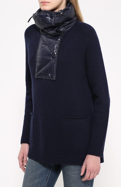Свитер с карманами и высоким пуховым воротником MONCLER, арт. B2-093-92882-00-95112, фото 3
