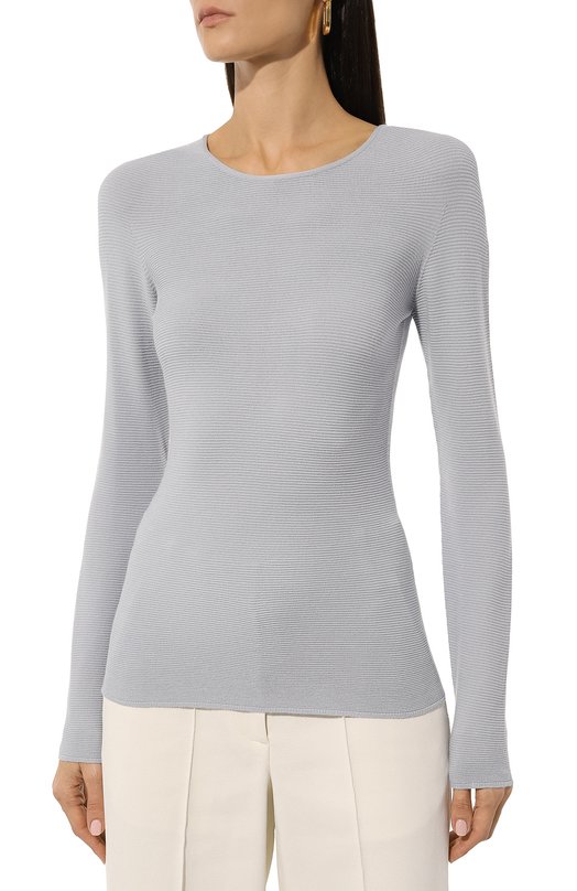 Топ из вискозы Giorgio Armani 8NAM31/AM05Z Серый  8NAM31/AM05Z Фото 3