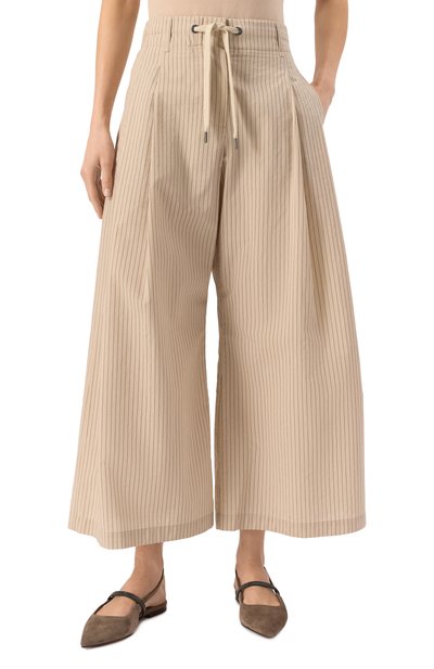 Хлопковые брюки-кюлоты BRUNELLO CUCINELLI, арт. MP782EG789, фото 3