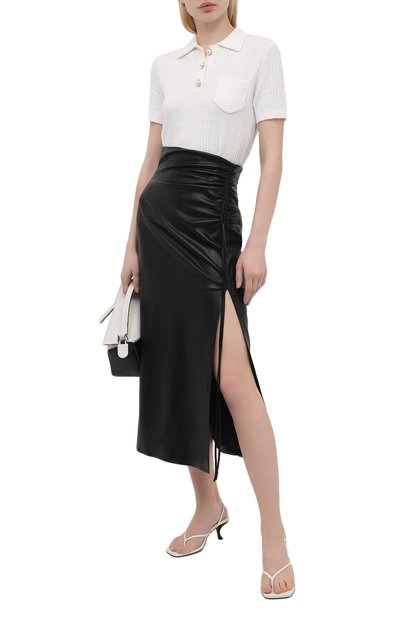 Юбка NANUSHKA черного цвета по цене 47800 руб., арт. MAL0RIE_BLACK_VEGAN LEATHER, фото 2 Юбка NANUSHKA, арт. MAL0RIE_BLACK_VEGAN LEATHER, фото 2