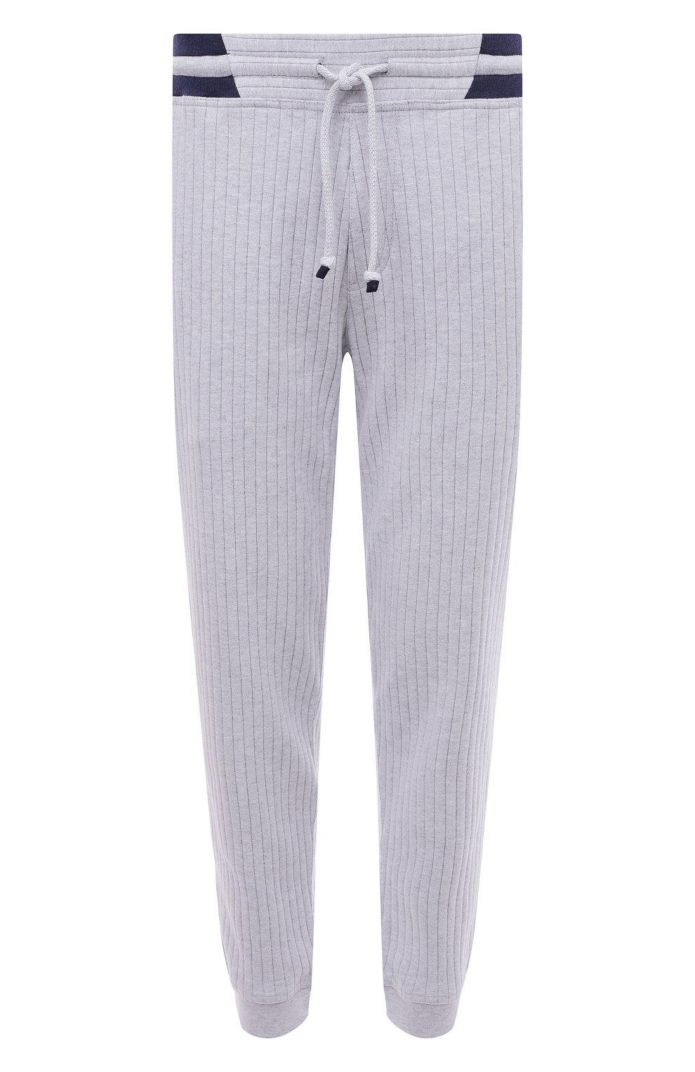 Хлопковые джоггеры BRUNELLO CUCINELLI светло-серого цвета по цене 149000 руб., арт. MTU20B2209, фото 1 Хлопковые джоггеры BRUNELLO CUCINELLI, арт. MTU20B2209, фото 1