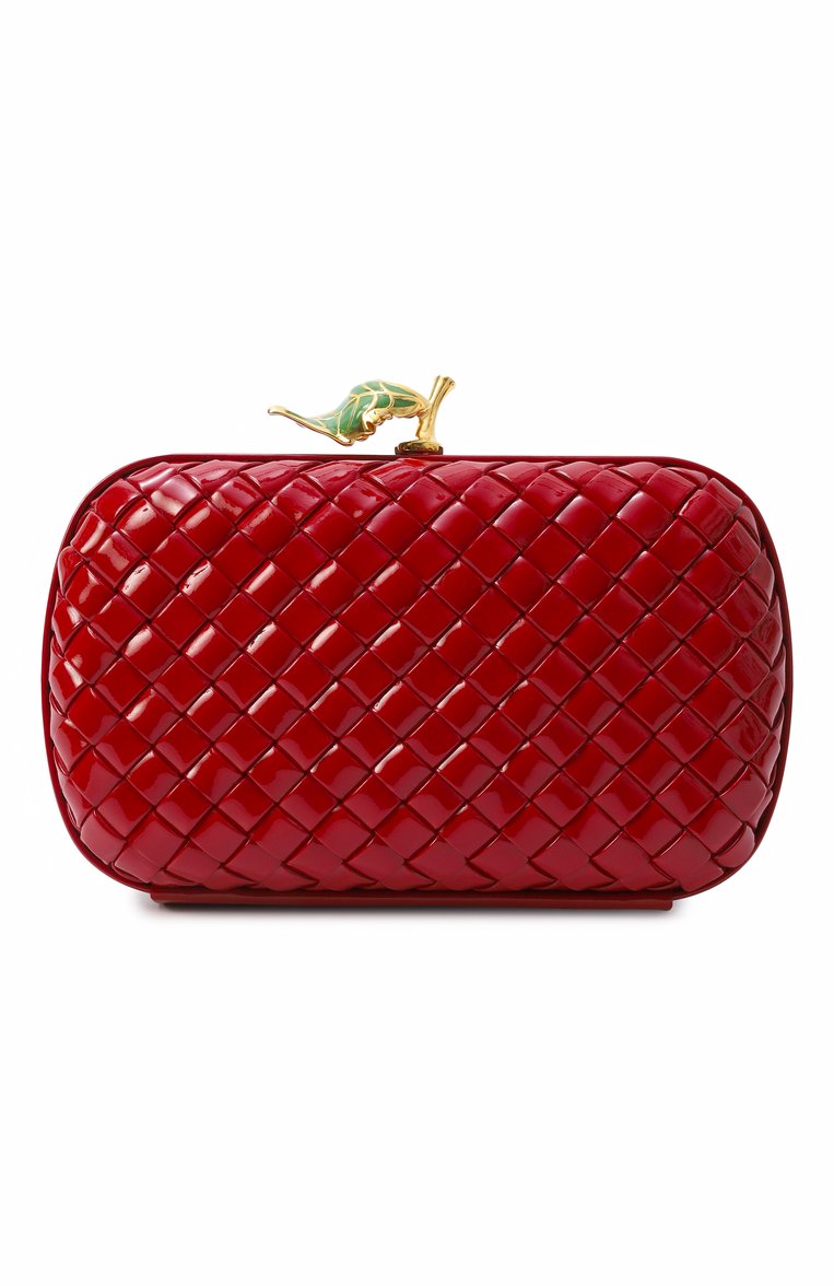 Женский клатч knot BOTTEGA VENETA красного цвета, арт. 815427/V51N1 | Фото 1 (Материал: Натуральная кожа; Размер: mini; Женское Кросс-КТ: Клатч-клатчи, Вечерняя сумка; Автоматизация состава: Проставлено; Автоматизация ТО: Проставлено)