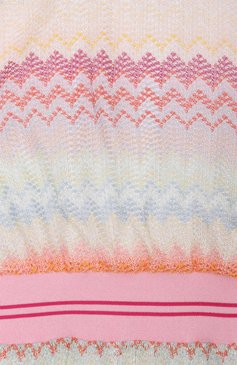 Детское платье из вискозы MISSONI разноцветного цвета, арт. MW1C01/Q0077/4-6 | Фото 3 (Рукава: Короткие; Материал внешний: Вискоза; Случай: Повседневный; Девочки Кросс-КТ: Платье-одежда; Материал подклада: Хлопок; Ростовка одежда: 4 года | 104 см)