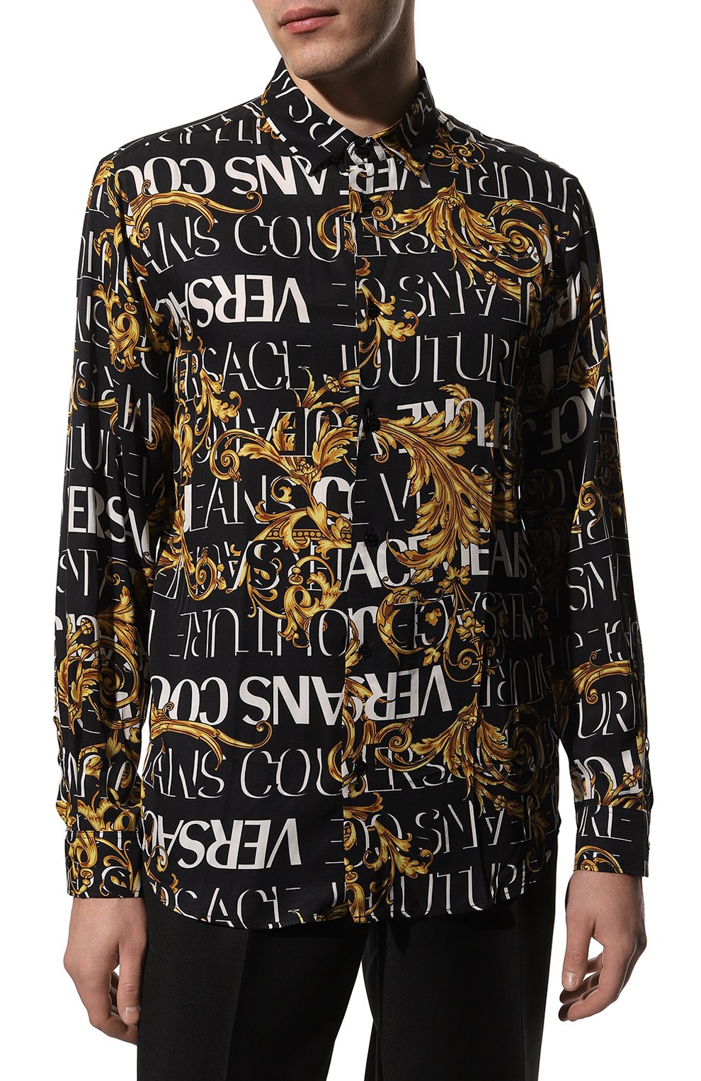 Рубашка из вискозы VERSACE JEANS COUTURE, арт. 73GAL2R0-73UP200 R PRINT L0G0 BAR0QUE/NS153, фото 3