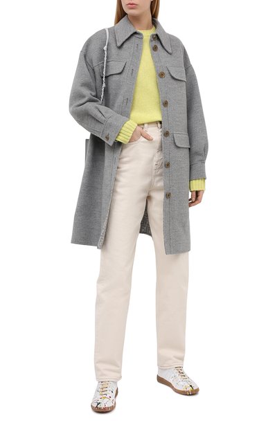 Шерстяной свитер ACNE STUDIOS желтого цвета по цене 25800 руб., арт. A60192, фото 2 Шерстяной свитер ACNE STUDIOS, арт. A60192, фото 2