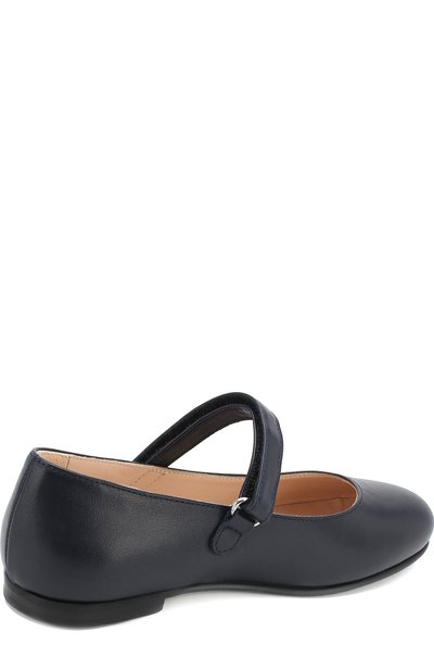 Кожаные туфли с застежками велькро IL GUFO синего цвета по цене 14550 руб., арт. G289/VITELL0 NAPPAC0/31-34, фото 3 Кожаные туфли с застежками велькро IL GUFO, арт. G289/VITELL0 NAPPAC0/31-34, фото 3