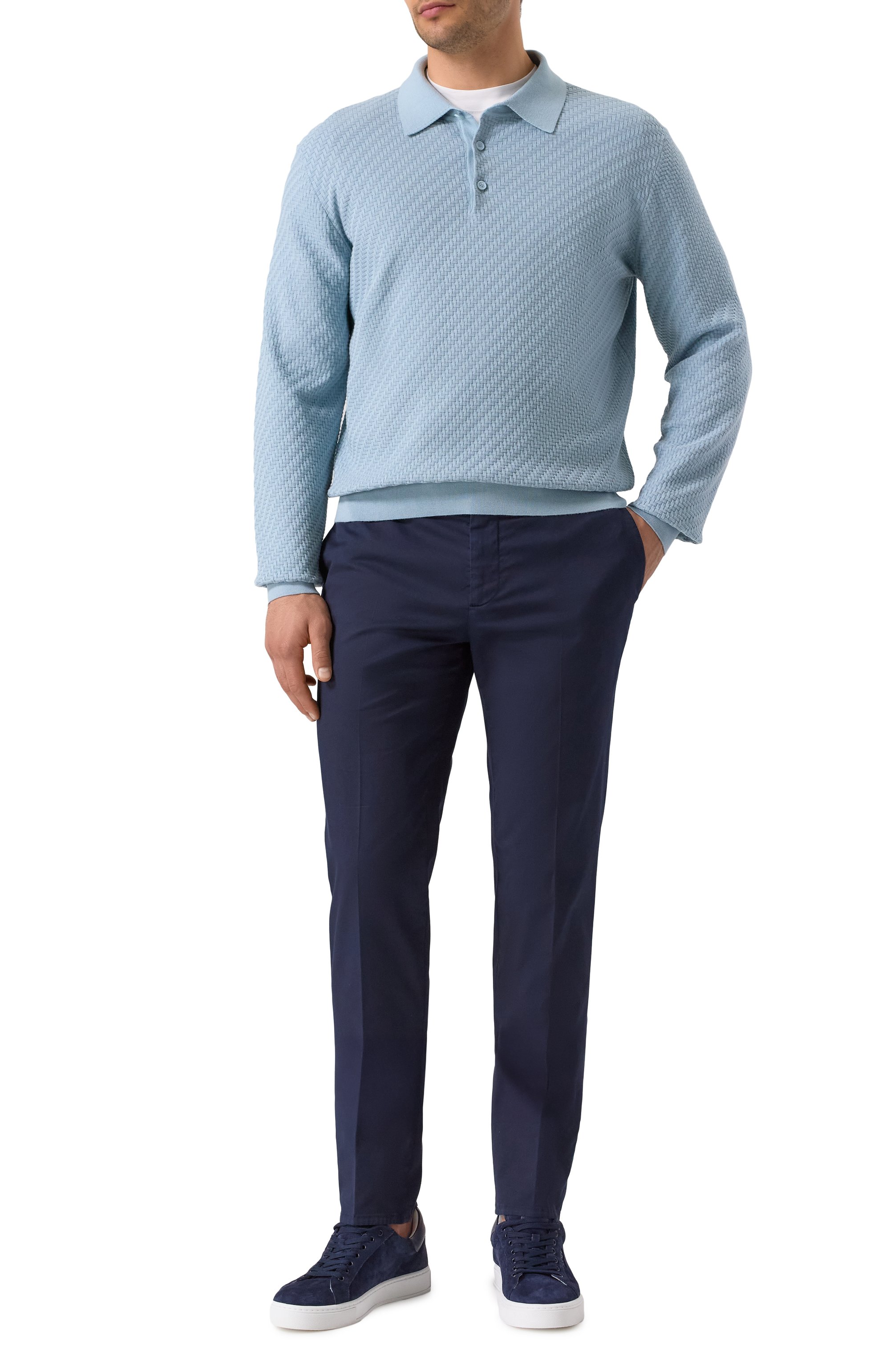 Поло из шелка и хлопка BRIONI, арт. UMR10L/PAK22, фото 2