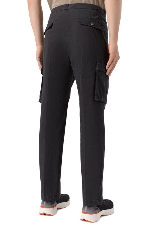 Хлопковые брюки-карго Kiton UP0005K0600F18 Чёрный  UP0005K0600F18 Фото 4