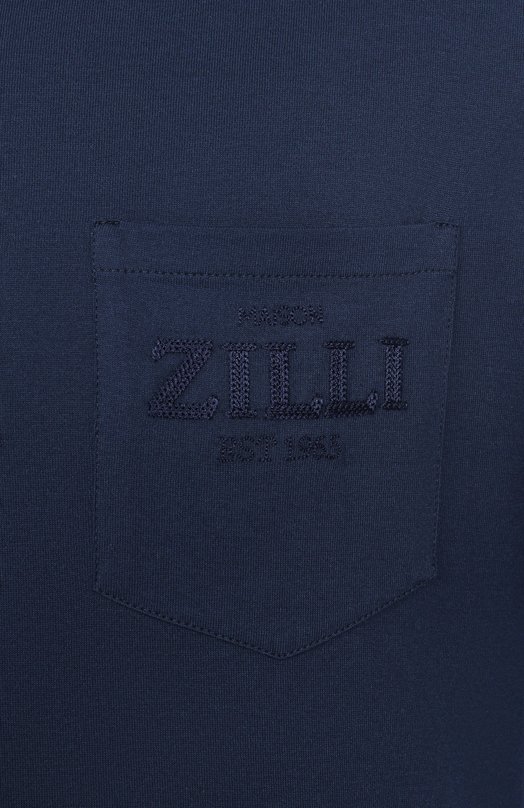 Хлопковая футболка Zilli TSR02IM0100VLEST0 Синий  TSR02IM0100VLEST0 Фото 6