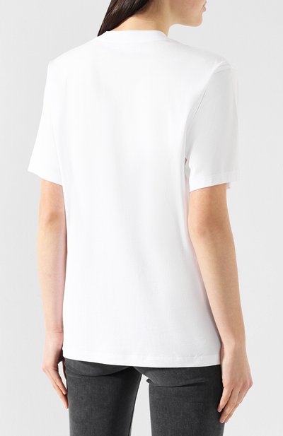 Хлопковая футболка VICTORIA, VICTORIA BECKHAM, арт. JYVV 103C PSS19 PRNTED C0TT0N JERSEY, фото 4