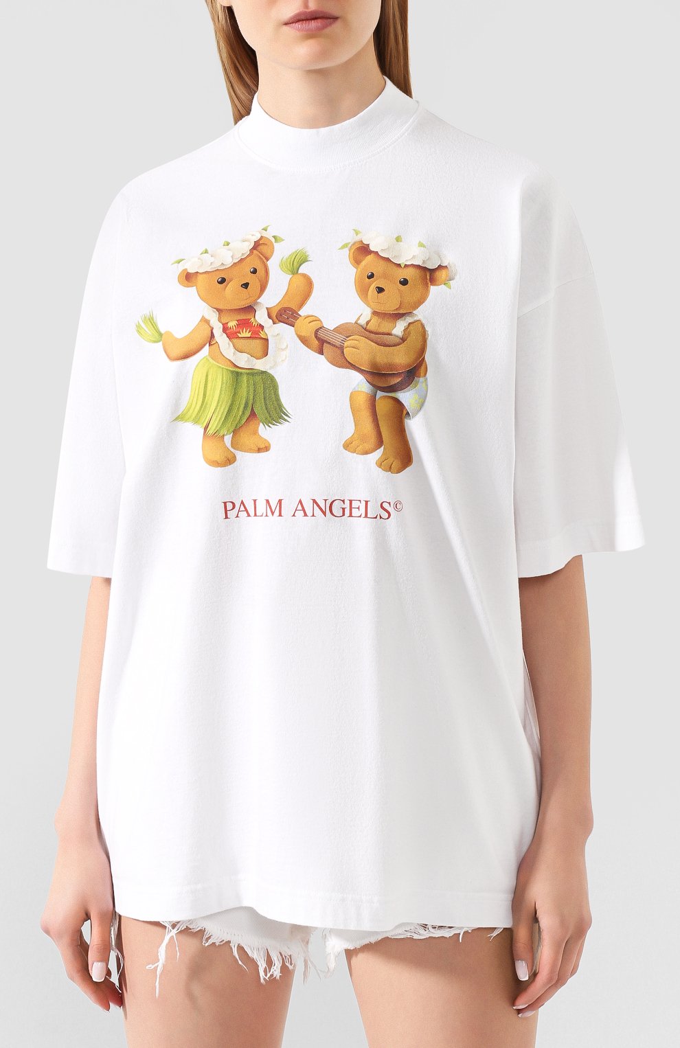 Хлопковая футболка PALM ANGELS, арт. PWAA017S20JER0070160, фото 3
