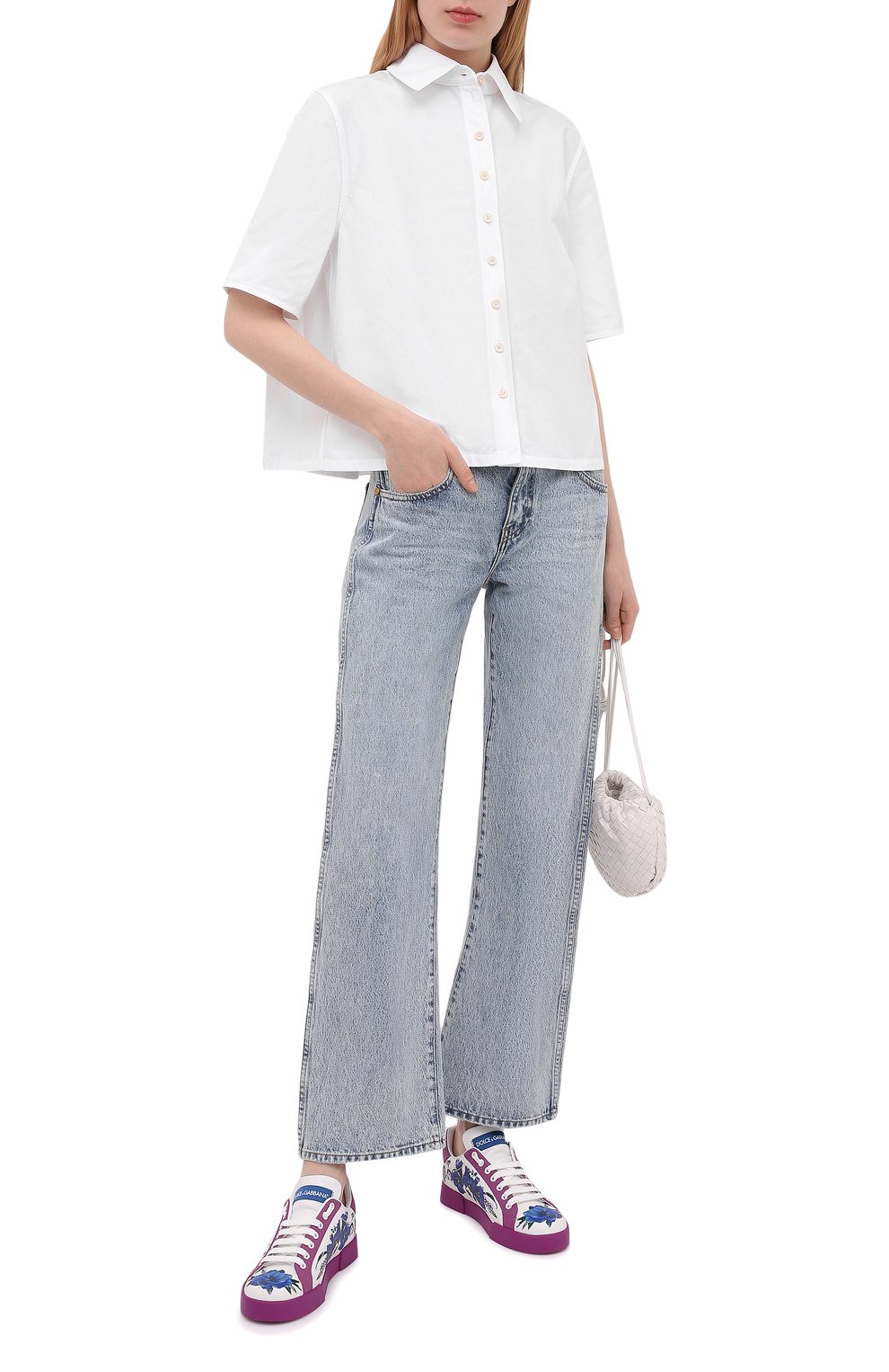 Кожаные кеды portofino DOLCE & GABBANA разноцветного цвета по цене 87650 руб., арт. CK1545/B5831, фото 2 Кожаные кеды portofino DOLCE & GABBANA, арт. CK1545/B5831, фото 2