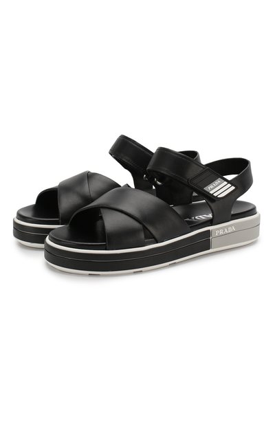 Кожаные сандалии PRADA, арт. 1X366L-3J8K-F0002-005, фото 1
