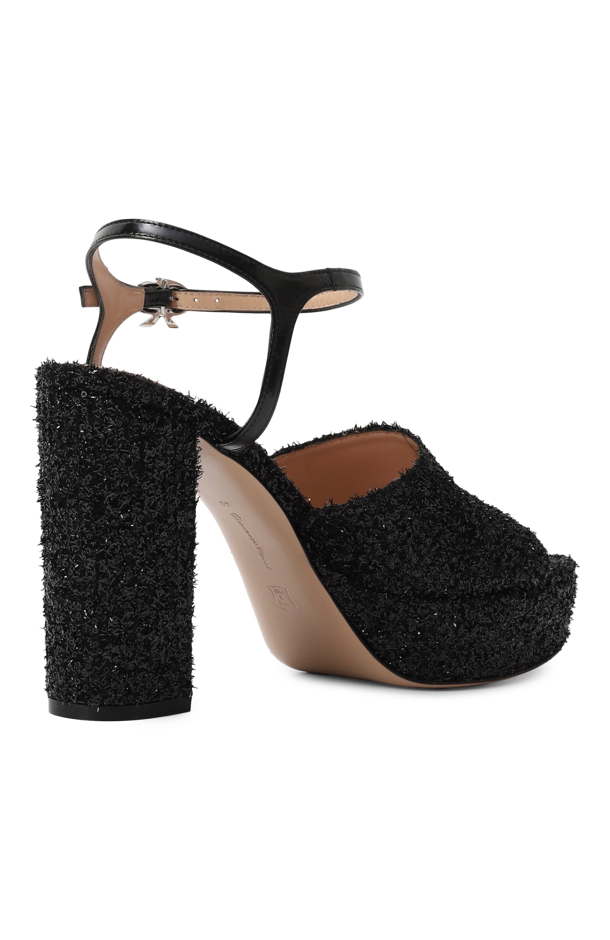 Текстильные босоножки lumiere nuit 115 GIANVITO ROSSI, арт. G32657.70RIC.LMNNENE, фото 5