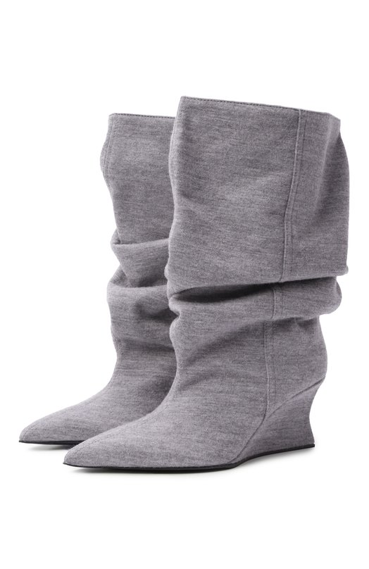 Текстильные ботильоны Balmain FN0TA183/TW0L Серый FN0TA183/TW0L