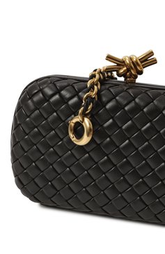 Женский клатч knot BOTTEGA VENETA черного цвета, арт. 776662/V01D1 | Фото 3 (Ремень/цепочка: На ремешке; Драгоценные камни: Проставлено; Размер: mini; Материал сплава: Проставлено; Материал: Натуральная кожа; Женское Кросс-КТ: Клатч-клатчи, Вечерняя сумка)