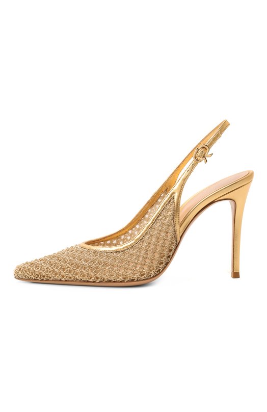 Комбинированные туфли Nikki 95 Gianvito Rossi G95628.95RIC.INKMEKM Золотой  G95628.95RIC.INKMEKM Фото 4