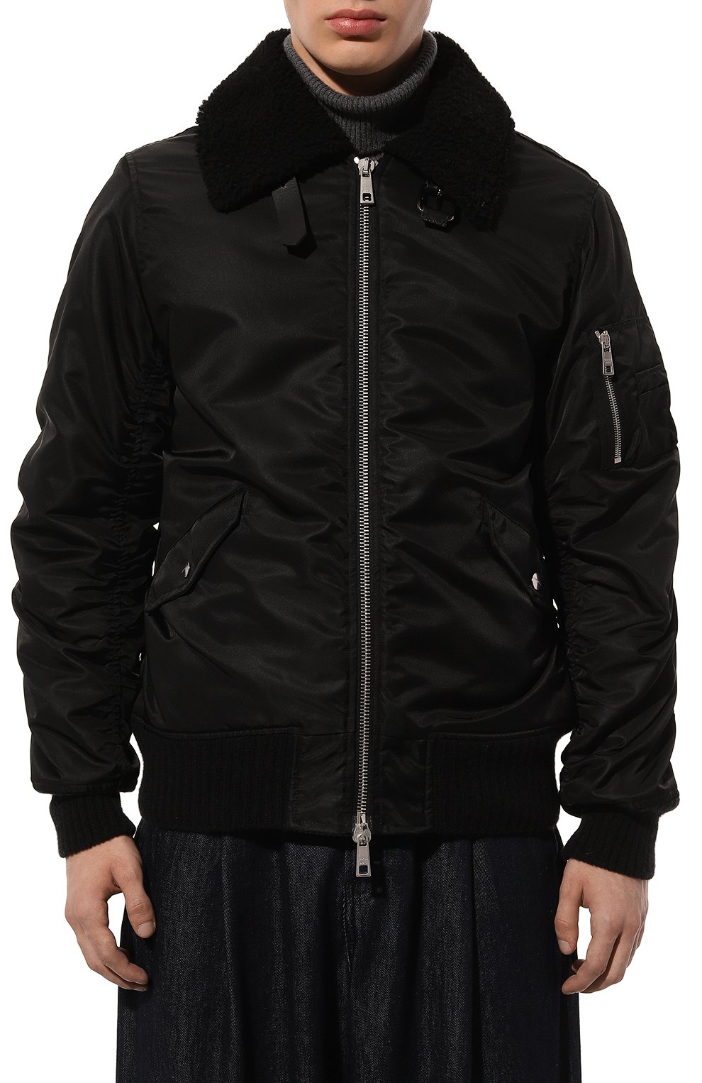 Бомбер GIORGIO BRATO черного цвета по цене 87550 руб., арт. TX25F1603, фото 3 Бомбер GIORGIO BRATO, арт. TX25F1603, фото 3