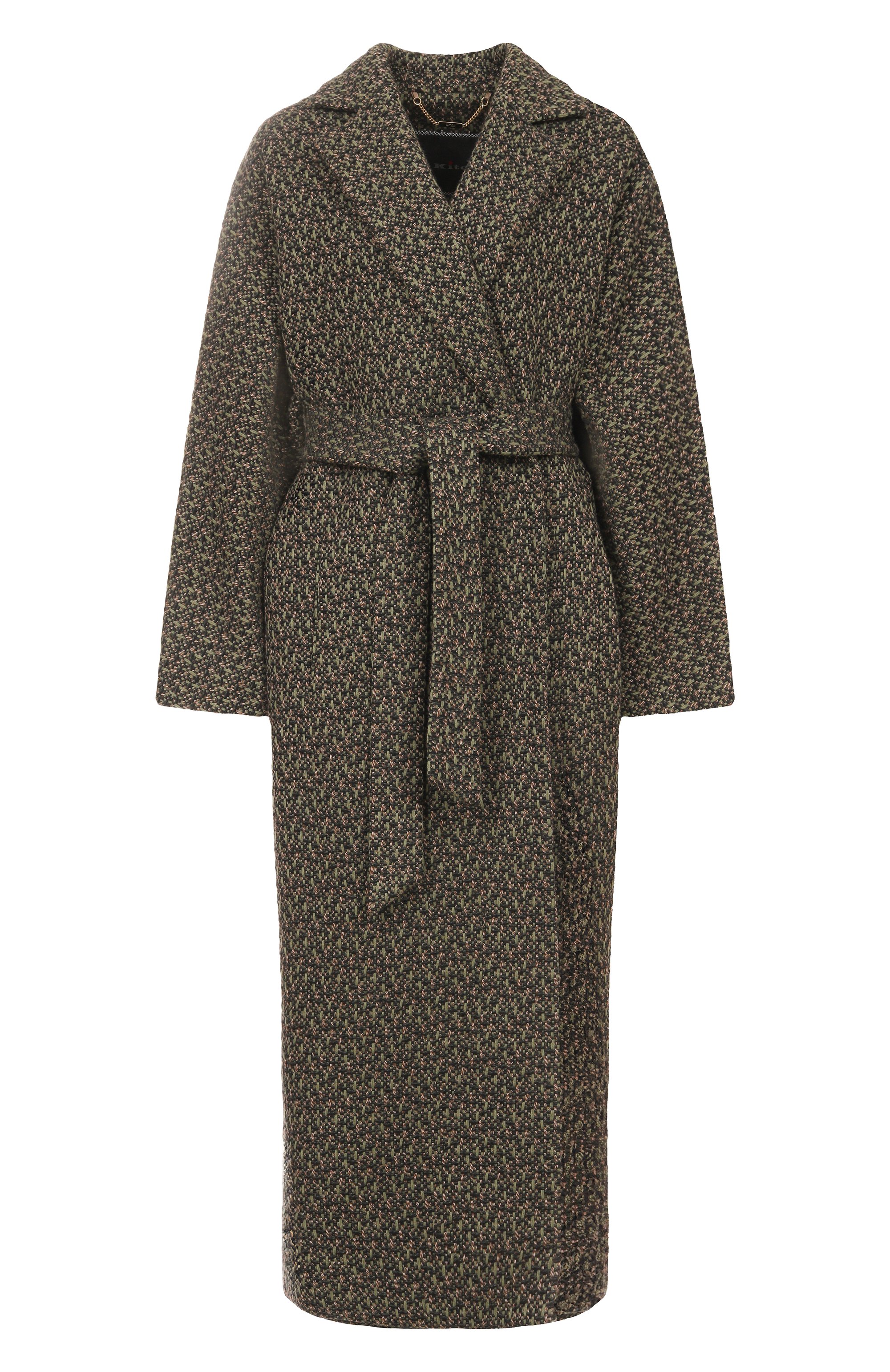 Кашемировое пальто KITON темно-зеленого цвета по цене 1130000 руб., арт. D50604K0107C16, фото 1 Кашемировое пальто KITON, арт. D50604K0107C16, фото 1