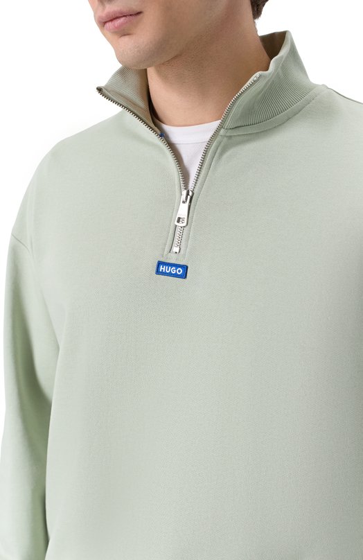 Хлопковый анорак HUGO Blue 50522367 Зелёный  50522367 Фото 5