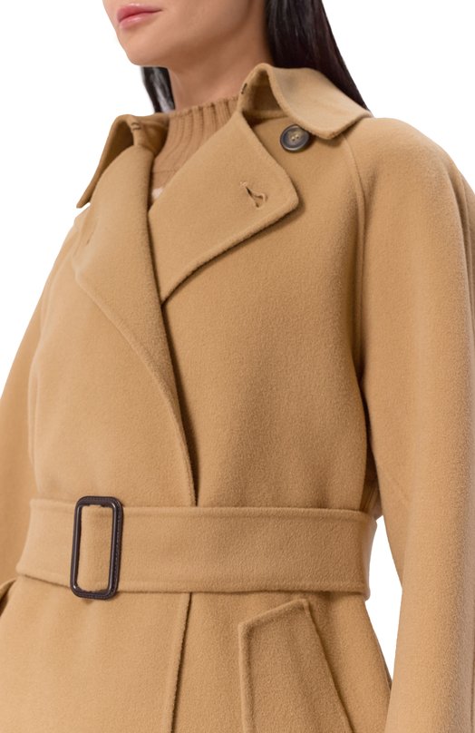 Шерстяное пальто Weekend Max Mara CADINE Бежевый  CADINE Фото 5