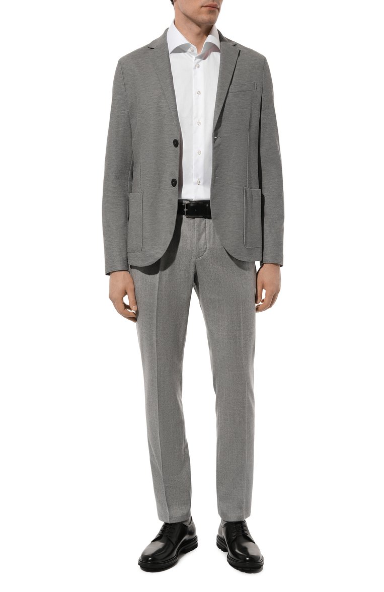 Хлопковый пиджак HARRIS WHARF LONDON, арт. C8P22PPR, фото 3