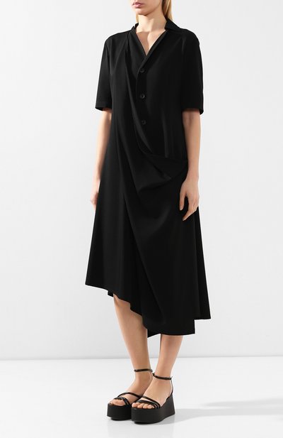 Шерстяное платье YOHJI YAMAMOTO, арт. NN-D07-100, фото 3