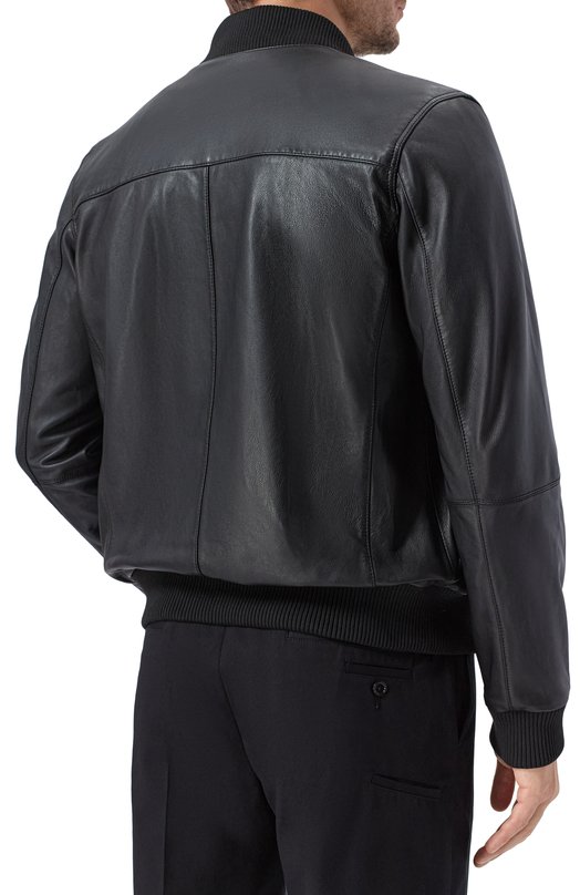 Кожаный бомбер Aeronautica Militare PN5053UPL00320 Чёрный  PN5053UPL00320 Фото 4