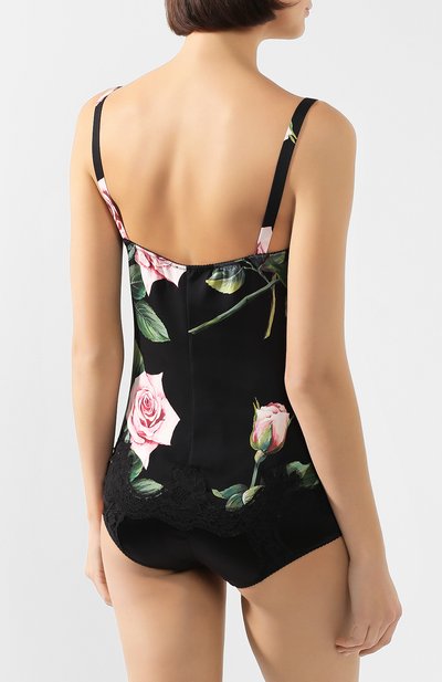 Шелковая майка DOLCE & GABBANA черного цвета по цене 59950 руб., арт. 07A00T/FSAZD, фото 4 Шелковая майка DOLCE & GABBANA, арт. 07A00T/FSAZD, фото 4