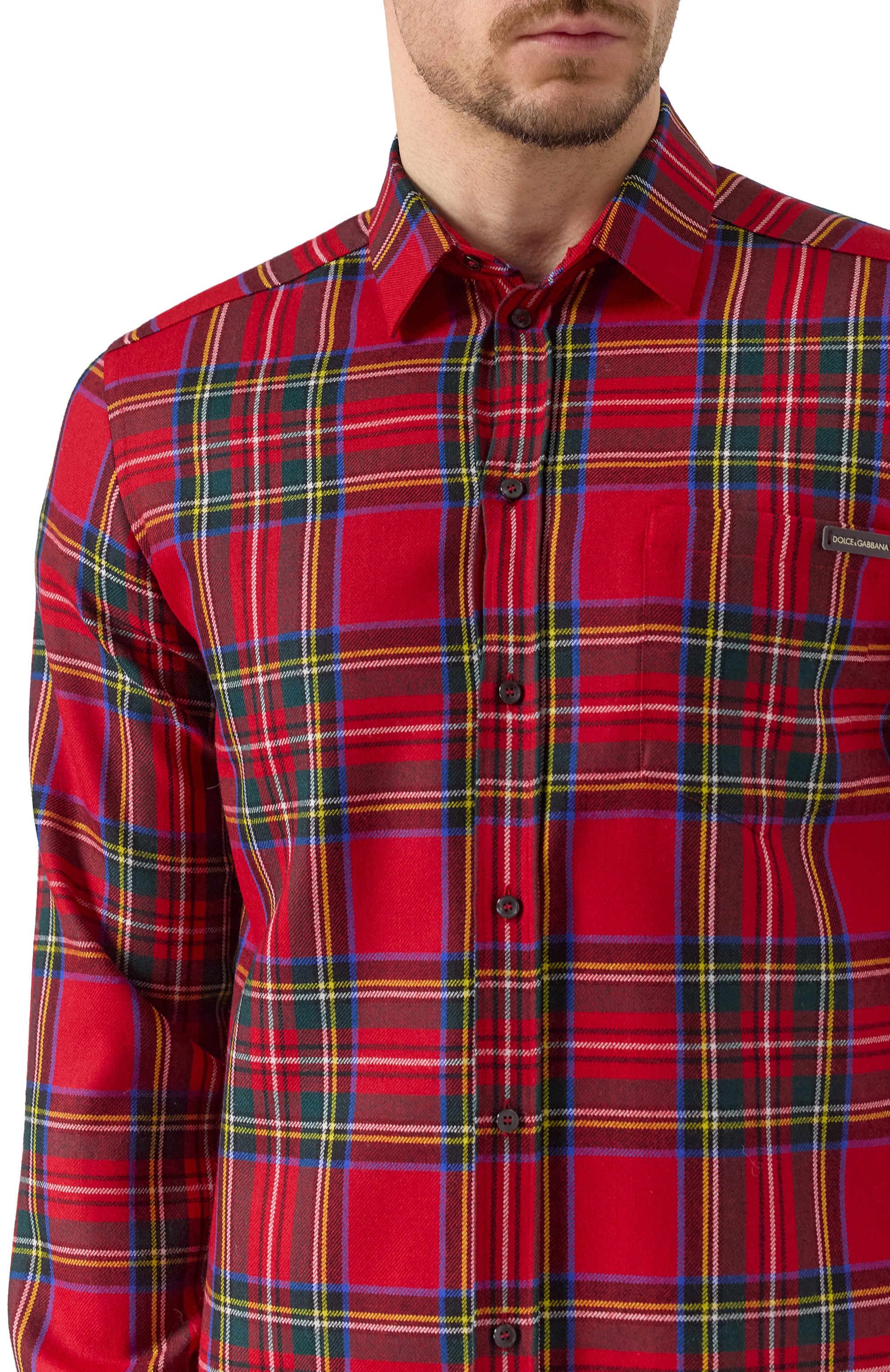 Шерстяная рубашка DOLCE & GABBANA, арт. G5JZ9T/FQ2KC, фото 5