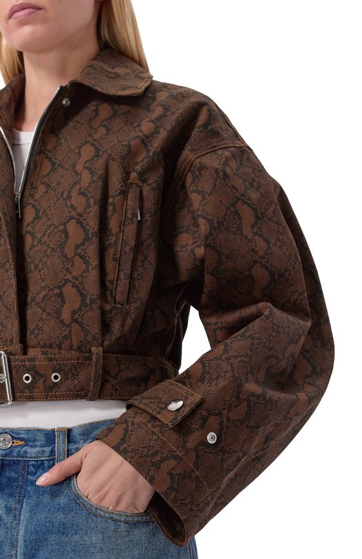 Джинсовая куртка MSGM 4042MDH01X 267356/267356 Коричневый  4042MDH01X 267356/267356 Фото 5