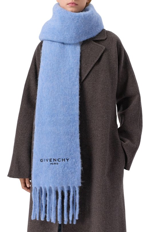 Шерстяной шарф Givenchy 710003187 Голубой  710003187 Фото 2