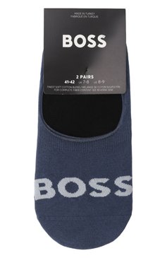 Мужские комплект из двух пар подследников BOSS синего цвета, арт. 50516402 | Фото 1 (Материал сплава: Проставлено; Нос: Не проставлено; Кросс-КТ: бельё)