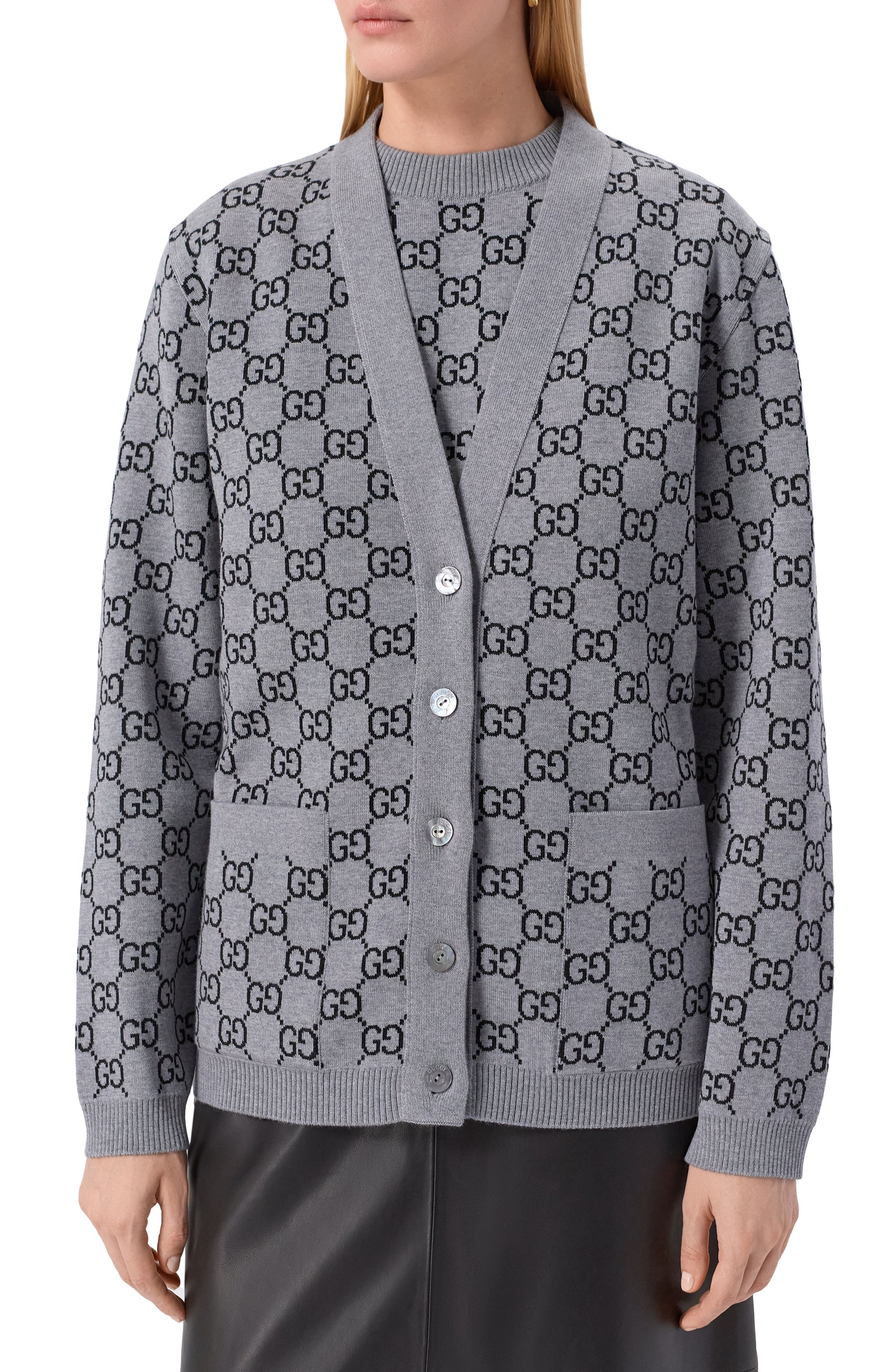 Двусторонний шерстяной кардиган GUCCI, арт. 798157/XKEJP, фото 3