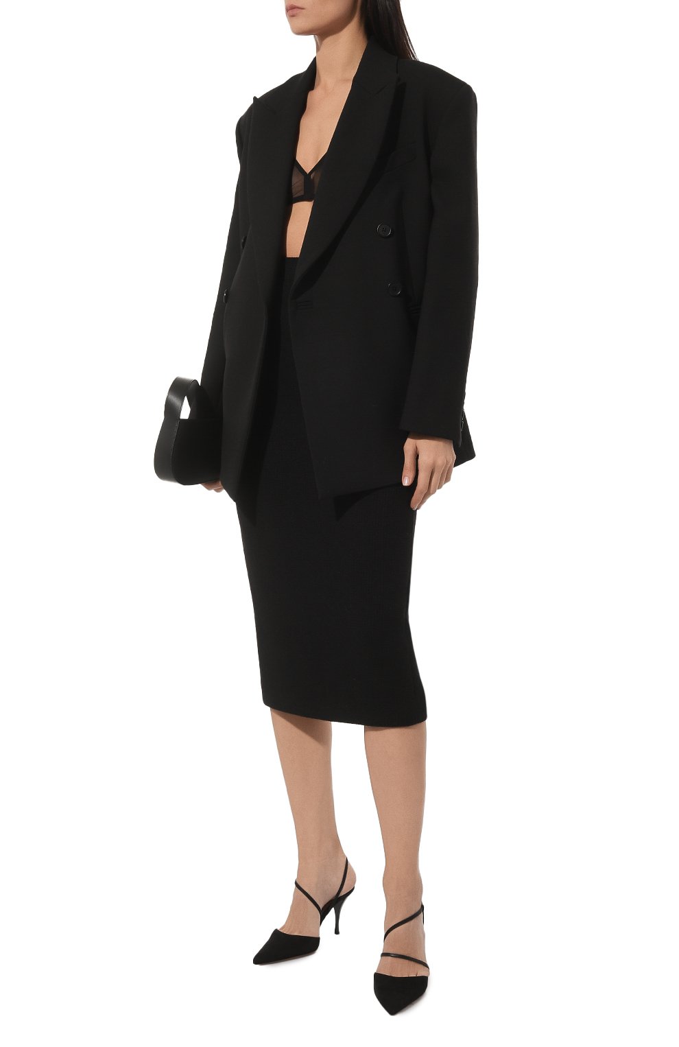 Шерстяная юбка ULYANA SERGEENKO черного цвета по цене 110000 руб., арт. GNM002FW21P2863Т21, фото 2 Шерстяная юбка ULYANA SERGEENKO, арт. GNM002FW21P2863Т21, фото 2