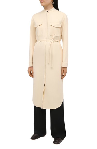 Кашемировое платье JIL SANDER кремового цвета по цене 480000 руб., арт. JSPS501785-WS100903, фото 3 Кашемировое платье JIL SANDER, арт. JSPS501785-WS100903, фото 3