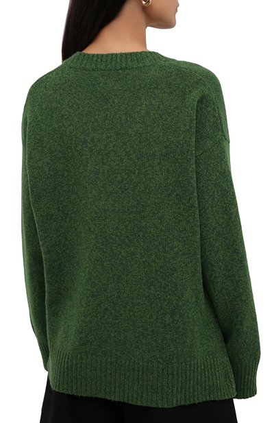 Шерстяной свитер GANNI зеленого цвета по цене 23250 руб., арт. K1573, фото 4 Шерстяной свитер GANNI, арт. K1573, фото 4