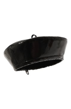 Же�нский кожаный берет polish COCOSHNICK HEADDRESS черного цвета, арт. beretpolish | Фото 1 (Материал: Натуральная кожа; Материал сплава: Проставлено; Нос: Не проставлено)